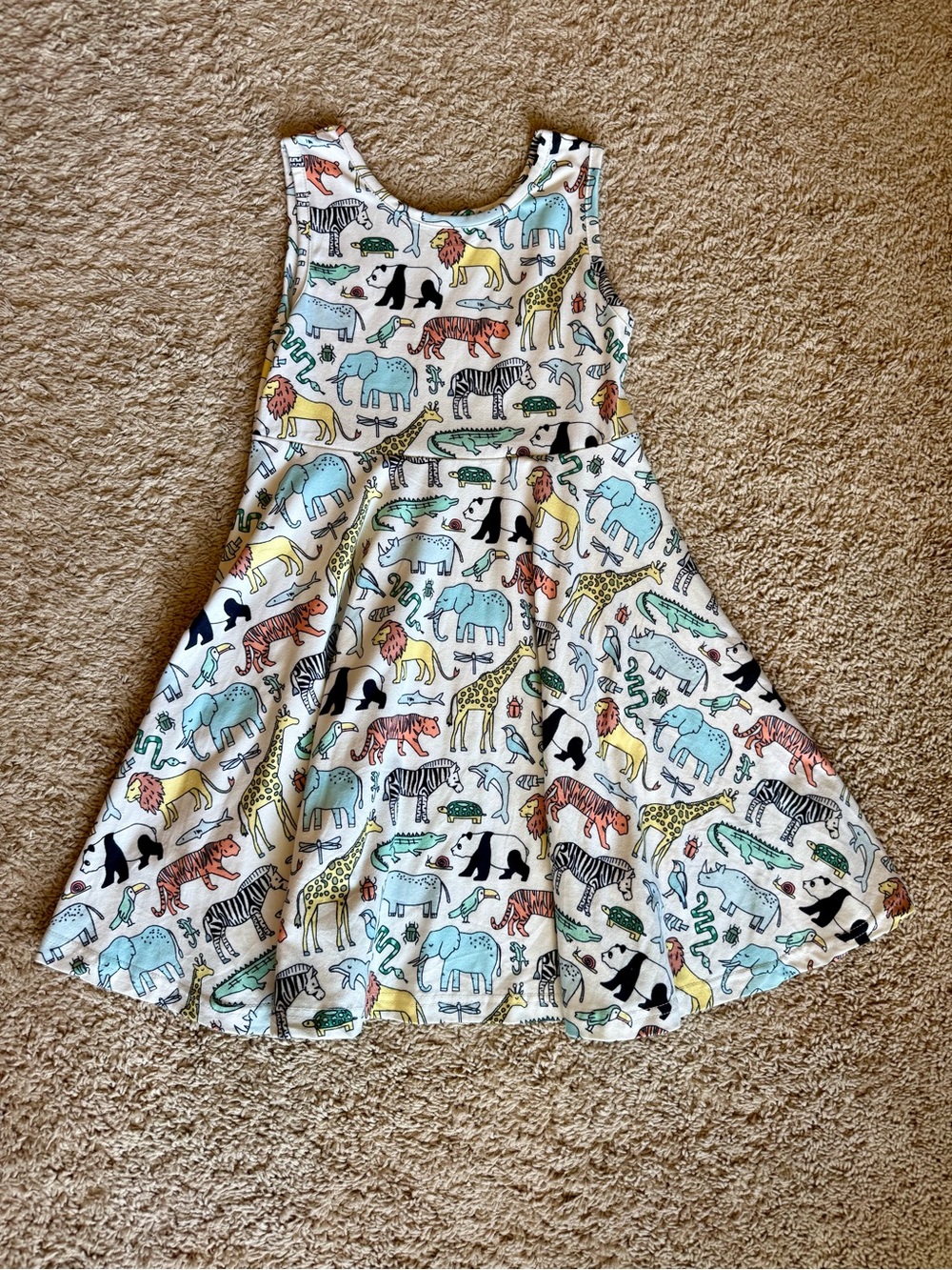 Girls' White Animal Print Twirl Dress size 8/9